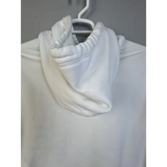 Nike Hoodie Men XL White Blue Distressed Logo Athletic Pullover Fleece Sports - Picture 8 of 11